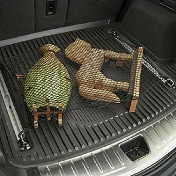 EACCESSORIES EA Rear Trunk Organizer Cargo Net for Cadillac XT5 2017-2023 Floor Style Cargo Net for SUV Premium Mesh Elastic Car Trunk Organizer Vehicle Carrier Storage Compatible with Caddy XT5