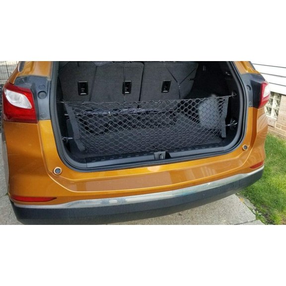 EACCESSORIES EA Rear Trunk Organizer Cargo Net for Chevrolet Equinox & GMC Terrain 2018-2023 – Envelope Style Cargo Net for SUV - Premium Mesh Car Trunk Organizer – Compatible with Equinox Terrain