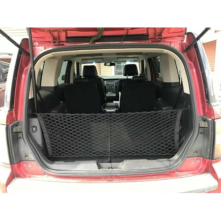 EACCESSORIES EA Rear Trunk Organizer Cargo Net for FORD FLEX 2009-2020 – Envelope Style Cargo Net – Premium Mesh Car Trunk Organizer Vehicle Carrier Storage – Compatible FORD FLEX 2009-2020