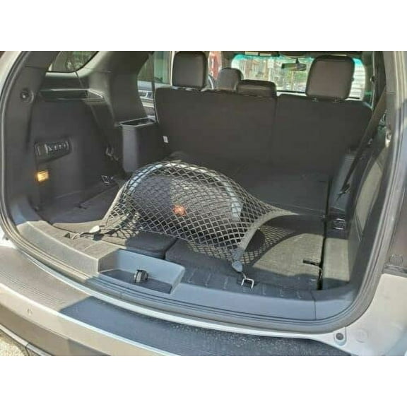 EACCESSORIES EA Rear Trunk Organizer Cargo Net for Ford Explorer 2002-2010 – Floor Style Cargo Net for SUV – Premium Mesh Car Trunk Organizer Vehicle Carrier Storage – Compatible with Ford Explorer