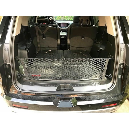 EACCESSORIES EA Rear Trunk Organizer Cargo Net for GMC Acadia 2017-2023 – Envelope Style Cargo Net – Premium Mesh Elastic Car Trunk Organizer Vehicle Carrier Storage – Compatible GMC Acadia