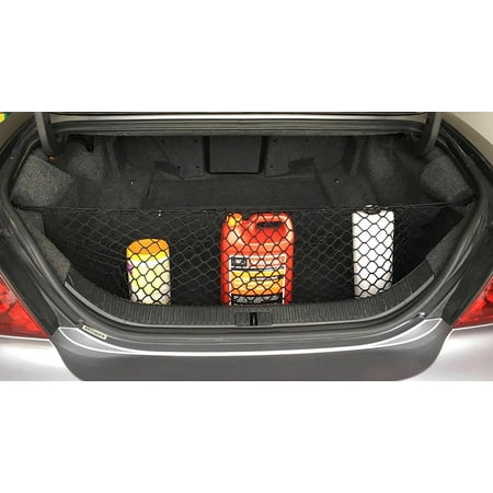 EACCESSORIES EA Rear Trunk Organizer Cargo Net for Jaguar S-Type 1999-2008 – Envelope Style Cargo Net For Sedan – Premium Mesh Car Trunk Organizer Vehicle Carrier Storage – Compatible Jaguar S-Type