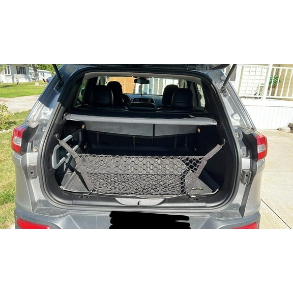 EACCESSORIES EA Rear Trunk Organizer Cargo Net for Jeep Cherokee 2014-2018 Envelope Style Cargo Net for SUV Premium Mesh Car Trunk Organizer Vehicle Carrier Storage Compatible with Cherokee
