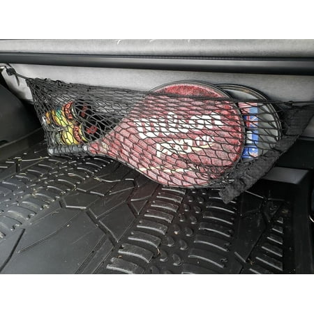 EACCESSORIES EA Rear Trunk Organizer Cargo Net for Jeep: Compass, Patriot 2007-2017– Envelope Style Cargo Net for SUV – Premium Mesh Elastic Car Trunk Organizer – Compatible with Compass, Patriot