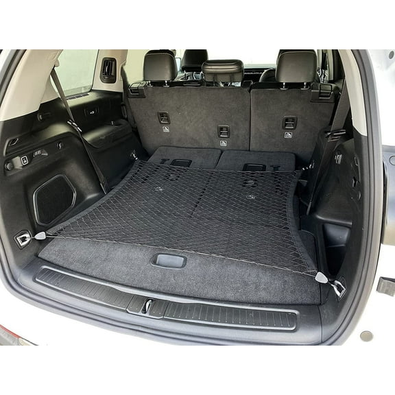 EACCESSORIES EA Rear Trunk Organizer Cargo Net for Jeep Grand Cherokee L WL 2021-2023 Floor Style Cargo Net for SUV Premium Mesh Car Trunk Organizer Compatible with Grand Cherokee L WL