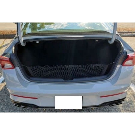 EACCESSORIES EA Rear Trunk Organizer Cargo Net for KIA K5 2021-2023 – Envelope Style Cargo Net for Sedan – Premium Mesh Elastic Car Trunk Organizer Vehicle Carrier Storage – Compatible with KIA K5