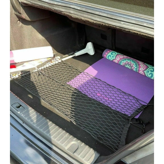 EACCESSORIES EA Rear Trunk Organizer Cargo Net for KIA K900 2015-2020  Floor Style Cargo Net for Sedan  Premium Mesh Elastic Car Trunk Organizer Vehicle Carrier Storage  Compatible with KIA K900