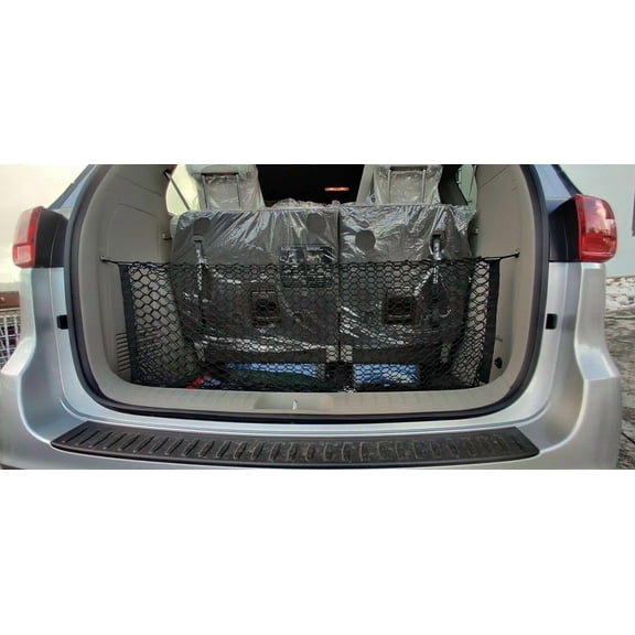 EACCESSORIES EA Rear Trunk Organizer Cargo Net for KIA Sedona 2015-2021 Envelope Style Cargo Net for Minivan  Premium Mesh Car Trunk Organizer Vehicle Carrier Storage  Compatible with KIA Sedona