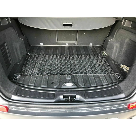 EACCESSORIES EA Rear Trunk Organizer Cargo Net for Land Rover Discovery Sport 2015-2023 – Envelope Style Cargo Net for SUV –Premium Mesh Elastic Car Trunk Organizer – Compatible with Discovery Sport