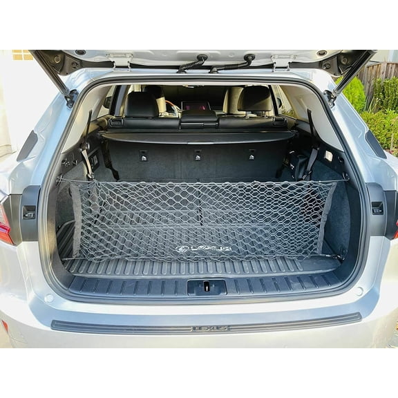 EACCESSORIES EA Rear Trunk Organizer Cargo Net for Lexus RX: 350, 350L, 350h, 450h, 450hL, 500h 2010-2023 Envelope Style Cargo Net Premium Mesh Car Trunk Organizer Vehicle Carrier Storage