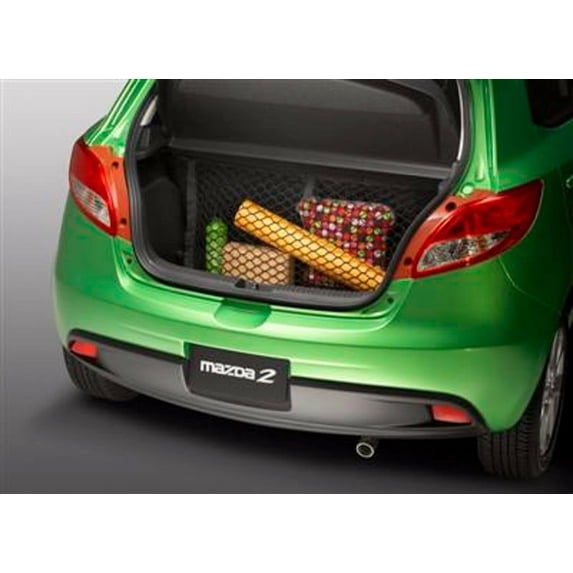 EACCESSORIES EA Rear Trunk Organizer Cargo Net for Mazda 2 2011-2014 – Envelope Style Cargo Net for Hatchback – Premium Mesh Car Trunk Organizer Vehicle Carrier Storage – Compatible with Mazda 2