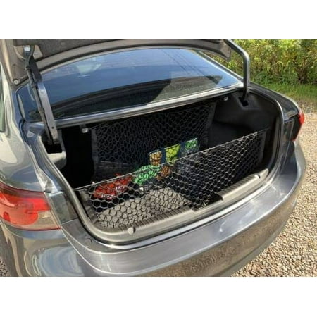 EACCESSORIES EA Rear Trunk Organizer Cargo Net for Mazda 6 2014-2021 – Envelope Style Cargo Net for Sedan – Premium Mesh Elastic Car Trunk Organizer Vehicle Carrier Storage – Compatible with Mazda 6
