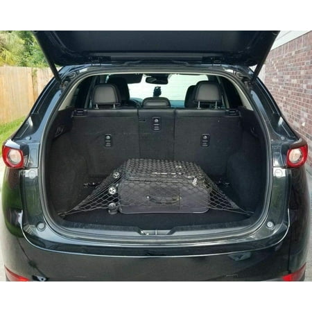 EACCESSORIES EA Rear Trunk Organizer Cargo Net for Mazda CX-5 2013-2023 – Floor Style Cargo Net for SUV – Premium Mesh Car Trunk Organizer Vehicle Carrier Storage – Compatible with Mazda CX-5