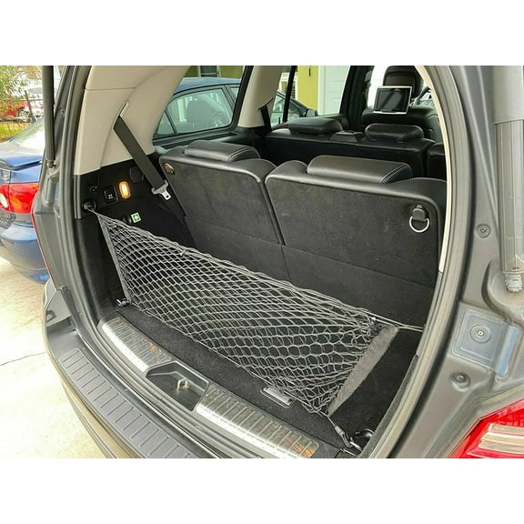 EACCESSORIES EA Rear Trunk Organizer Cargo Net for Mercedes-Benz GL-Class 2007-2013 – Envelope Style Cargo Net for SUV – Premium Mesh Elastic Car Trunk Organizer – Compatible with GL-Class