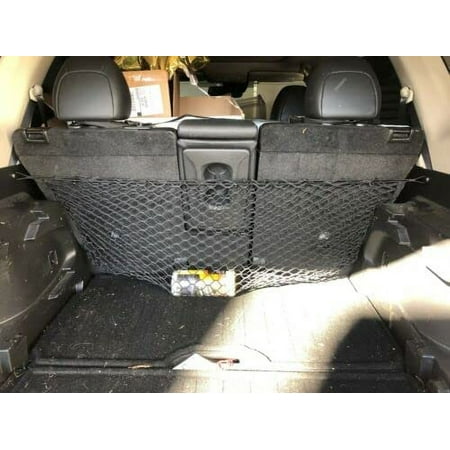 EACCESSORIES EA Rear Trunk Organizer Cargo Net for Mitsubishi Outlander 2003-2023 – Envelope Style Cargo Net for SUV – Premium Mesh Elastic Car Trunk Organizer – Compatible with Mitsubishi Outlander