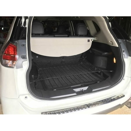 EACCESSORIES EA Rear Trunk Organizer Cargo Net for Nissan Rogue 2008-2020 – Floor Style Cargo Net for SUV – Premium Mesh Elastic Car Trunk Organizer Vehicle Carrier Storage – Compatible with Rogue