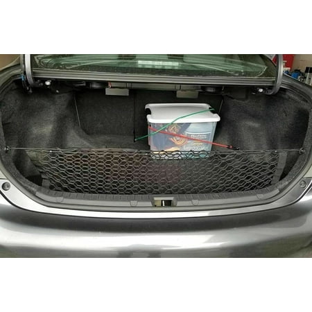 EACCESSORIES EA Rear Trunk Organizer Cargo Net for Nissan SENTRA 2013-2023 – Envelope Style Cargo Net for Sedan – Premium Mesh Car Trunk Organizer Vehicle Carrier Storage – Compatible Nissan SENTRA