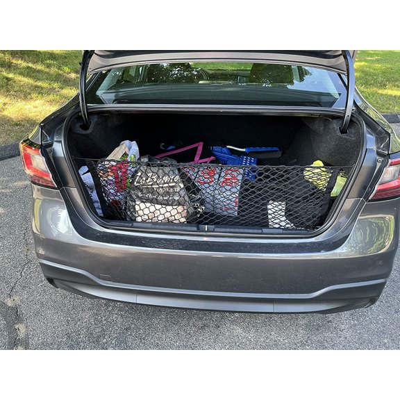 EACCESSORIES EA Rear Trunk Organizer Cargo Net for SUBARU LEGACY 2015-2023 – Envelope Style Cargo Net for Sedan – Premium Mesh Car Trunk Organizer Vehicle Carrier Storage – Compatible SUBARU LEGACY