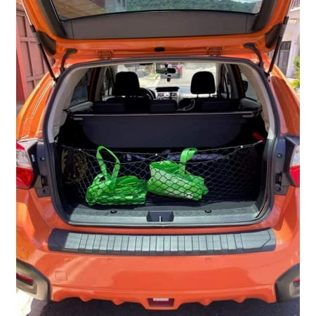 EACCESSORIES EA Rear Trunk Organizer Cargo Net for Subaru: XV 2013-2023, XV Crosstrek 2013-2015 – Envelope Style Cargo Net – Premium Mesh Car Trunk Organizer – Compatible with Subaru XV Crosstrek