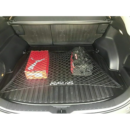 EACCESSORIES EA Rear Trunk Organizer Cargo Net for Toyota RAV4 2019-2023 – Floor Style Cargo Net – Premium Mesh Elastic Car Trunk Organizer Vehicle Carrier Storage – Compatible Toyota RAV4 2019-2023