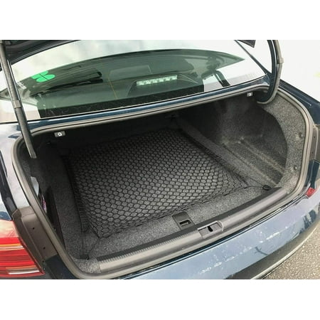 EACCESSORIES EA Rear Trunk Organizer Cargo Net for Volkswagen Passat/CC/Passat CC 2006-2022 – Floor Style Cargo Net for Sedan – Premium Mesh Elastic Car Trunk Organizer – Compatible with Passat