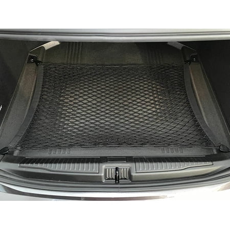 EACCESSORIES EA Trunk Organizer Cargo Net for ALFA Romeo Giulia 2017-2023 – Floor Style Cargo Net for Sedan - Premium Mesh Car Trunk Organizer Vehicle Carrier Storage – Compatible ALFA Romeo Giulia