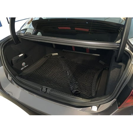 EACCESSORIES EA Trunk Organizer Cargo Net for ALFA Romeo Giulia 2017-2023 – Floor Style Cargo Net for Sedan - Premium Mesh Car Trunk Organizer Vehicle Carrier Storage – Compatible ALFA Romeo Giulia