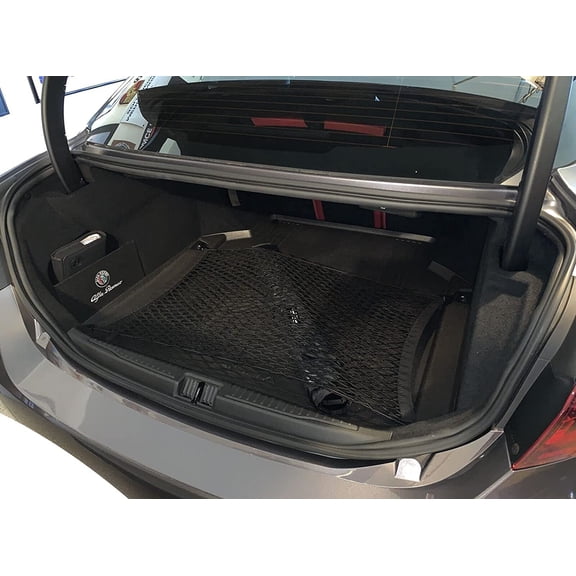 EACCESSORIES EA Trunk Organizer Cargo Net for ALFA Romeo Giulia 2017-2023 Floor Style Cargo Net for Sedan - Premium Mesh Car Trunk Organizer Vehicle Carrier Storage Compatible ALFA Romeo Giulia