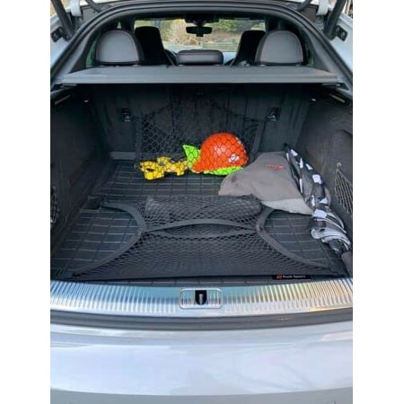 EACCESSORIES EA Trunk Organizer Cargo Net for Audi A5 RS5 S5 Sportback 2018-2023 – Floor & Envelope Style Cargo Nets for Hatchback – Premium Mesh Car Trunk Organizer – Compatible A5 RS5 S5 Sportback