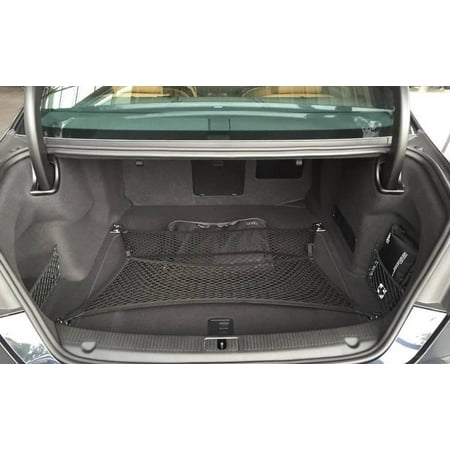 EACCESSORIES EA Trunk Organizer Cargo Net for Audi A8 S8 A8L A8 Quattro 1997-2023 – Floor Style Cargo Net for Sedan – Premium Mesh Car Trunk Organizer Vehicle Carrier Storage – Compatible A8 S8 A8L