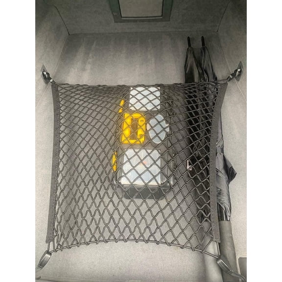 EACCESSORIES EA Trunk Organizer Cargo Net for BMW 7-Series 1993-2023 Floor Style Cargo Net for Sedan Premium Mesh Elastic Car Trunk Organizer Vehicle Carrier Storage Compatible with BMW 7-Series