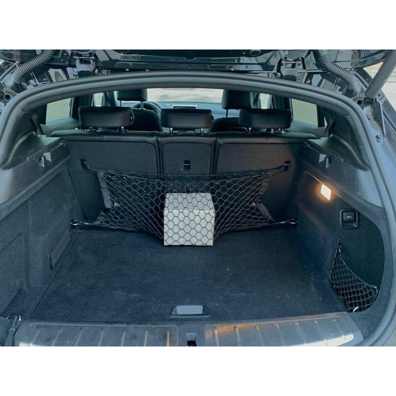 EACCESSORIES EA Trunk Organizer Cargo Net for BMW X1 2013-2023 Envelope Style Cargo Net for SUV Premium Mesh Elastic Car Trunk Organizer Vehicle Carrier Storage Compatible with BMW X1