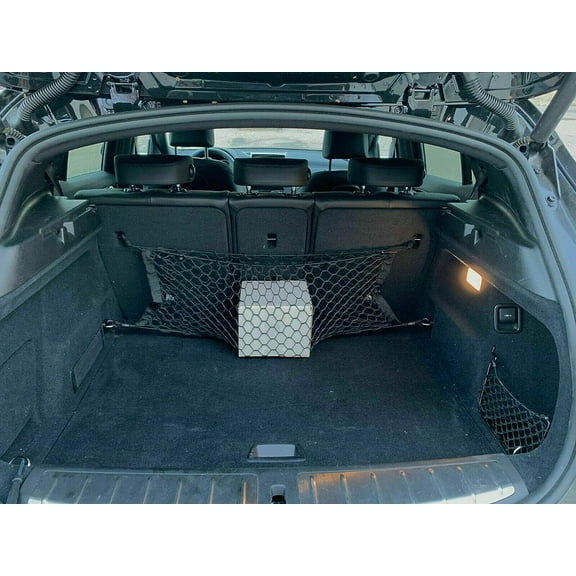 EACCESSORIES EA Trunk Organizer Cargo Net for BMW X2 2018-2023 Envelope Style Cargo Net for SUV Premium Mesh Car Trunk Organizer Vehicle Carrier Storage Compatible with BMW X2 2018-2023