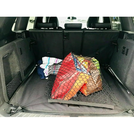 EACCESSORIES EA Trunk Organizer Cargo Net for BMW X3 2004-2022 – Floor Style Cargo Net for SUV – Premium Mesh Elastic Car Trunk Organizer Vehicle Carrier Storage – Compatible BMW X3 2004-2022
