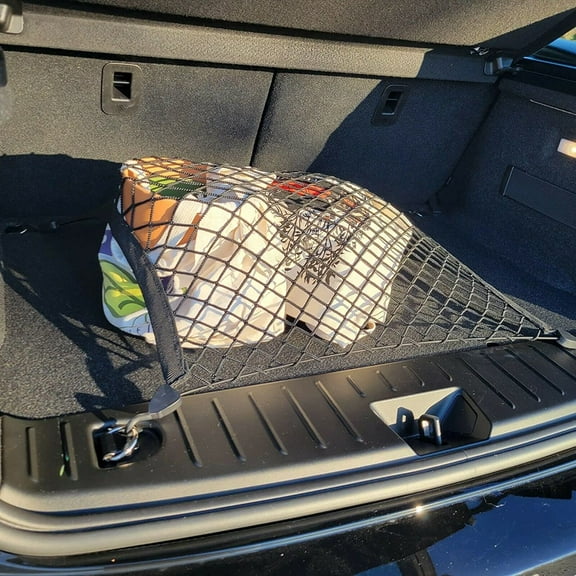 EACCESSORIES EA Trunk Organizer Cargo Net for BMW i3 2014-2021, BMW i3s 2018-2022  Floor Style Cargo Net  Premium Mesh Car Trunk Organizer Vehicle Carrier Storage  Compatible BMW i3, BMW i3s