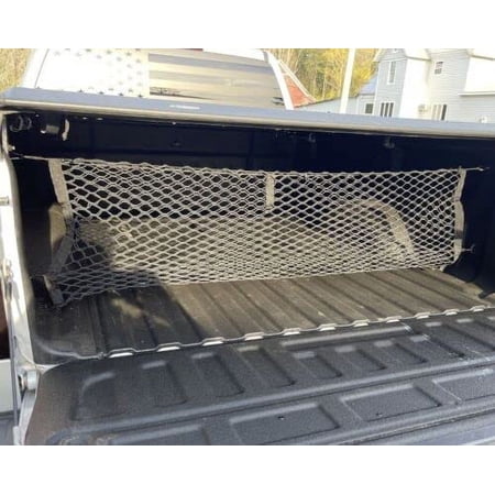 EACCESSORIES EA Trunk Organizer Cargo Net for CHEVROLET SILVERADO GMC SIERRA 1999-2012 – Envelope Style Cargo Net for Pickup – Premium Mesh Car Trunk Organizer – Compatible CHEVY SILVERADO GMC SIERRA