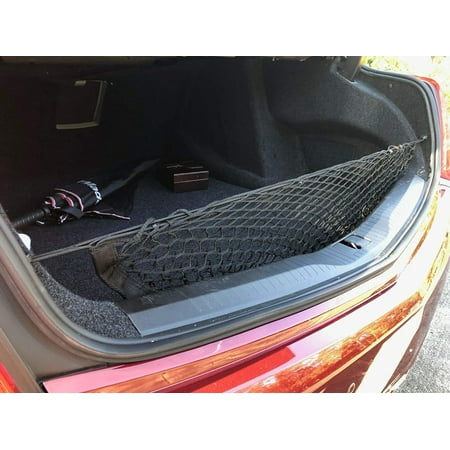 EACCESSORIES EA Trunk Organizer Cargo Net for Cadillac CT6 2016-2020 – Envelope Style Cargo Net for Sedan – Premium Mesh Elastic Car Trunk Organizer Vehicle Carrier Storage – Compatible with Caddy CT6