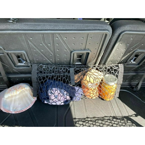 EACCESSORIES EA Trunk Organizer Cargo Net for Cadillac XT6 2020-2023 Envelope Style Cargo Net for SUV Premium Mesh Elastic Car Trunk Organizer Vehicle Carrier Storage Compatible with Caddy XT6