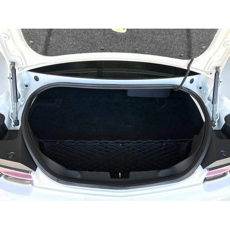 EACCESSORIES EA Trunk Organizer Cargo Net for Chevrolet Camaro 2010-2015 – Envelope Style Cargo Net for Convertible, Coupe – Premium Mesh Car Trunk Organizer Vehicle Carrier Storage