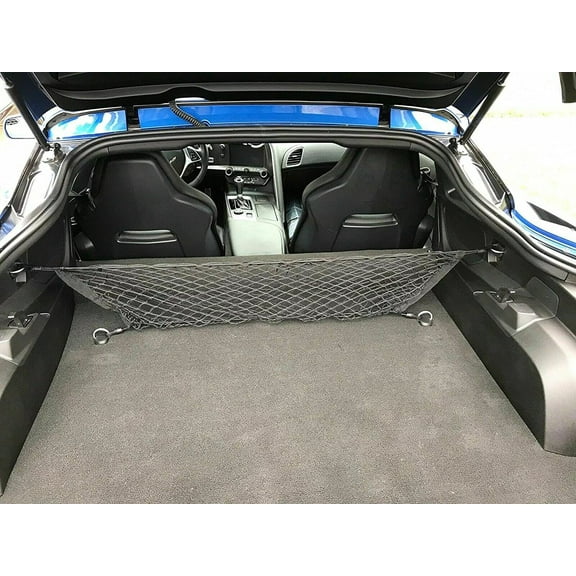 EACCESSORIES EA Trunk Organizer Cargo Net for Chevrolet Corvette 2014-2020 Envelope Style Cargo Net for Coupe Premium Mesh Elastic Car Trunk Organizer Compatible with Chevy Corvette