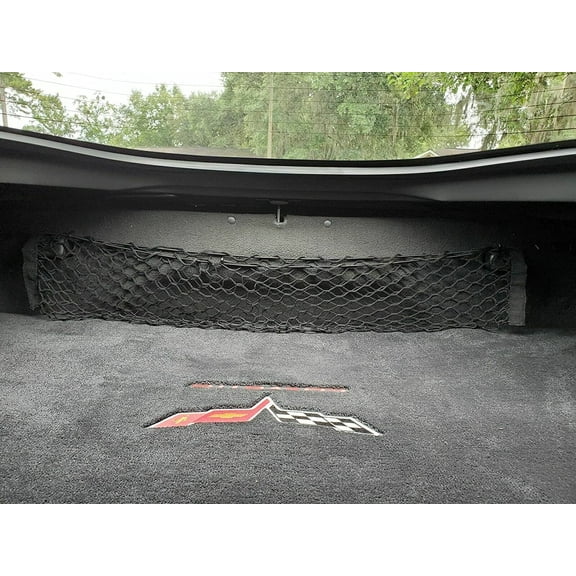 EACCESSORIES EA Trunk Organizer Cargo Net for Chevrolet Corvette C6 2005-2013 Envelope Style Cargo Net Premium Mesh Car Trunk Organizer Vehicle Carrier Storage Compatible Corvette C6 2005-2013