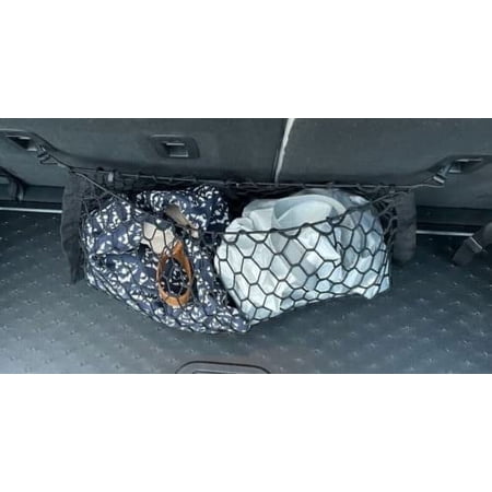 EACCESSORIES EA Trunk Organizer Cargo Net for Chevrolet Equinox 2005-2023, GMC Terrain 2010-2023 – Envelope Style Cargo Net – Premium Mesh Elastic Car Trunk Organizer – Compatible Equinox Terrain