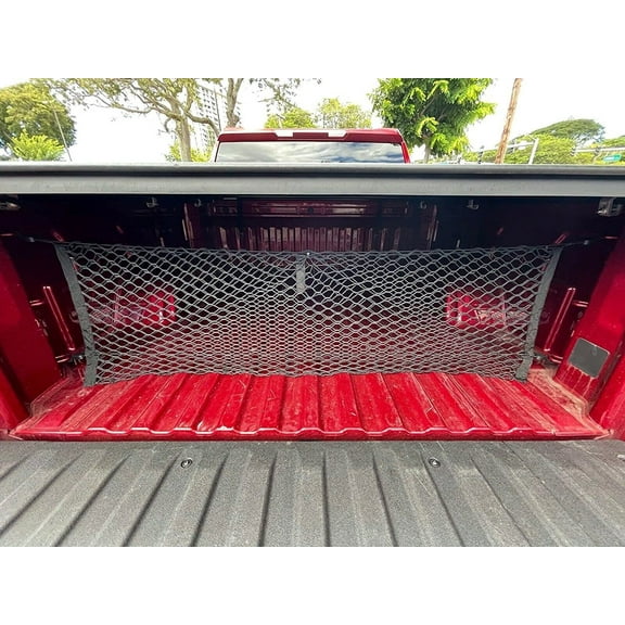 EACCESSORIES EA Trunk Organizer Cargo Net for Chevrolet Silverado 2013-2023Envelope Style Cargo Net for Pickup-Premium Mesh Car Trunk Organizer Vehicle Carrier Storage  Compatible with Silverado