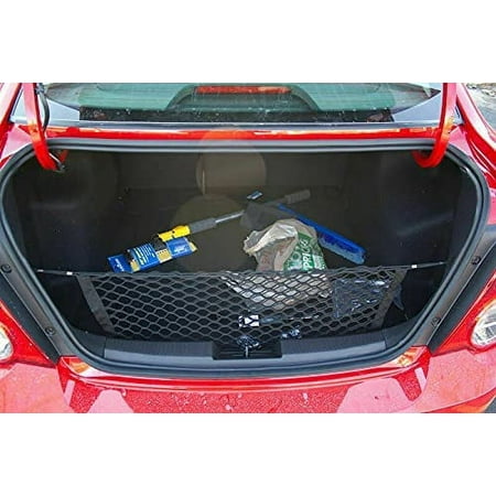 EACCESSORIES EA Trunk Organizer Cargo Net for Chevrolet Sonic 2012-2020 – Envelope Style Cargo Net for Sedan, Hatchback – Premium Mesh Car Trunk Organizer Vehicle Carrier Storage – Compatible BMW X2