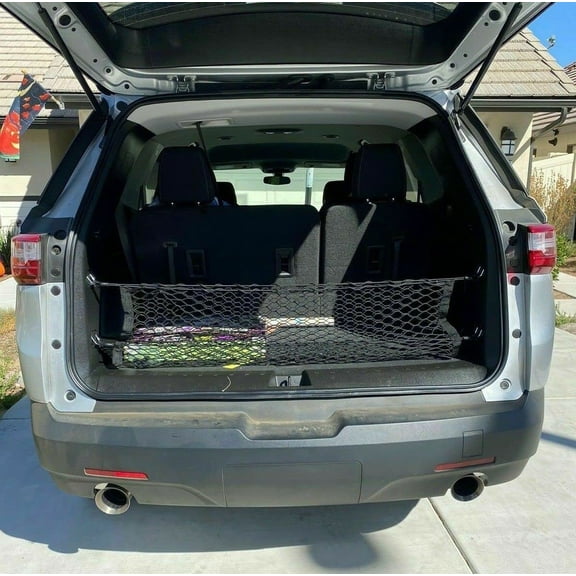 EACCESSORIES EA Trunk Organizer Cargo Net for Chevrolet Traverse 2018-2023 Envelope Style Cargo Net Premium Mesh Car Trunk Organizer Vehicle Carrier Storage Compatible Chevy Traverse 2018-2023