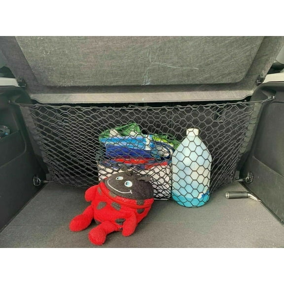 EACCESSORIES EA Trunk Organizer Cargo Net for Chevrolet Volt 2011-2019 Envelope Style Cargo Net for Hatchback Premium Mesh Elastic Car Trunk Organizer Vehicle Carrier Storage Compatible Volt