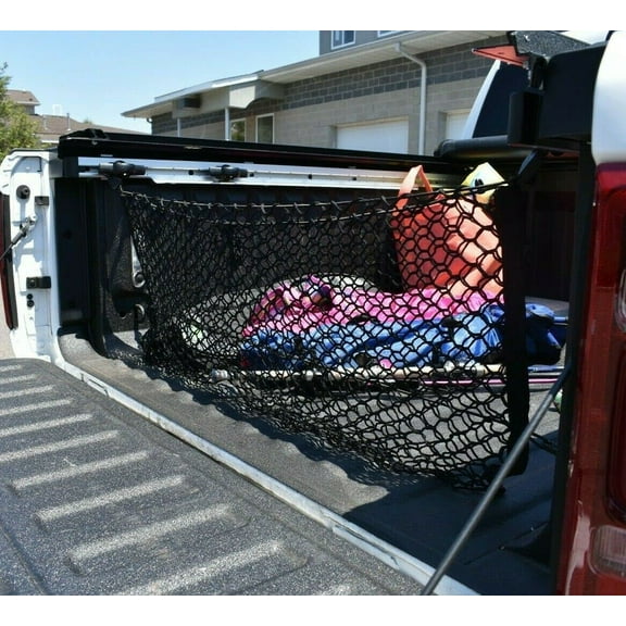 EACCESSORIES EA Trunk Organizer Cargo Net for Dodge RAM 1500 2019-2022 Envelope Style Cargo Net for Pickup Premium Mesh Car Trunk Organizer Vehicle Carrier Storage Compatible RAM 1500 2019-2022