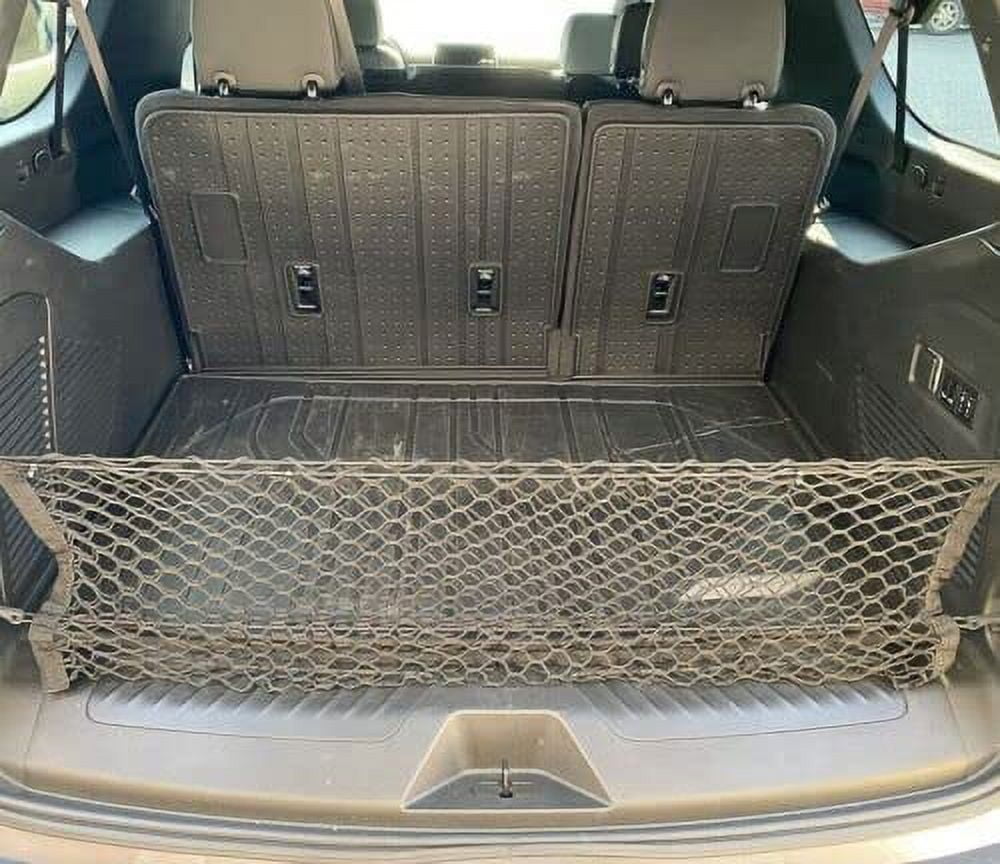 AWELCRAFT Heavy Duty Cargo Net Stretchable, Car Interior Accessories,  Adjustable Elastic Trunk Storage Net with Hook for SUVs, Cars and Trucks  (35.4x15.8 Inch) 