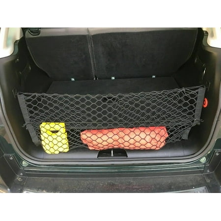 EACCESSORIES EA Trunk Organizer Cargo Net for Fiat 500L 2014-2021 – Envelope Style Cargo Net for Hatchback – Premium Mesh Car Trunk Organizer Vehicle Carrier Storage – Compatible with Fiat 500L