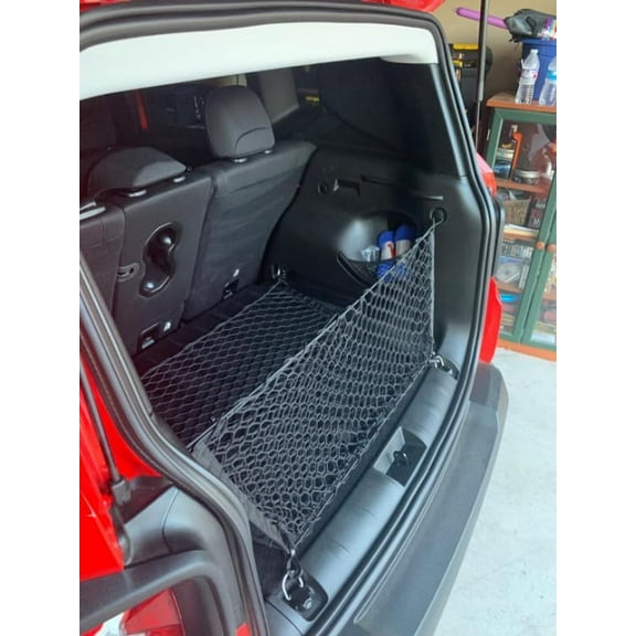 EACCESSORIES EA Trunk Organizer Cargo Net For Jeep Patriot 2007-2017 Floor & Envelope Style Cargo Nets for SUV Premium Mesh Elastic Car Trunk Organizer Vehicle Carrier Storage Compatible Patriot